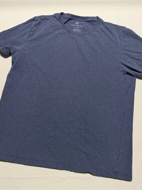 Mack Weldon Heather Navy Pima Crew Tee